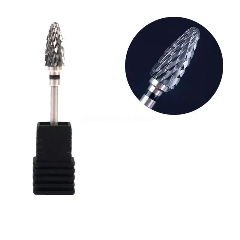 Designated Left Handed Ceramic Milling Cutters Electric Nail Drill Bit Nozzle For Remove Gel Polish Varnish