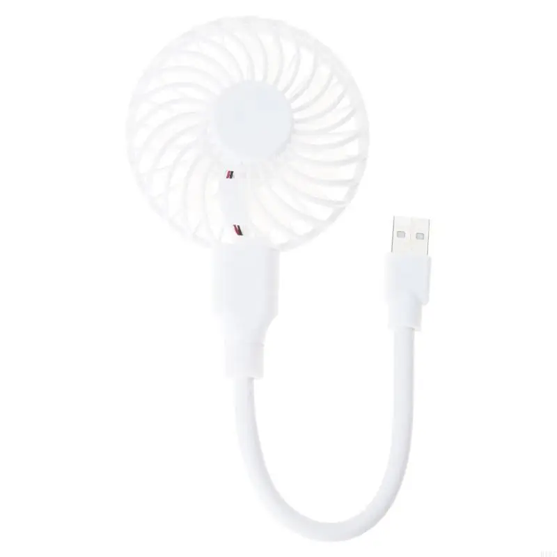 USB Desk Fan Adjustable Bendable Neck Designing 1 Speed Quiet Motor for Home Office Outdoor Use 5V Input