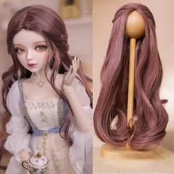 BJD-Perruque Bouclée Faite à la Main pour Fille, Cheveux Longs en Fibre Ondulée, Jouet à Faire Soi-Même, 60cm