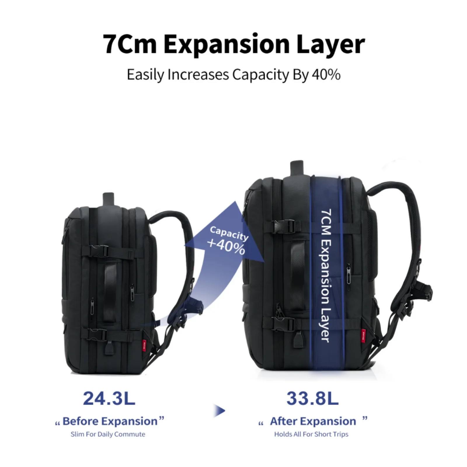 OIWAS Travel Backpack Teenage  USB Charging Business Laptop Backpack With Shoe Bag 17.3 Inch Waterproof School Backpack