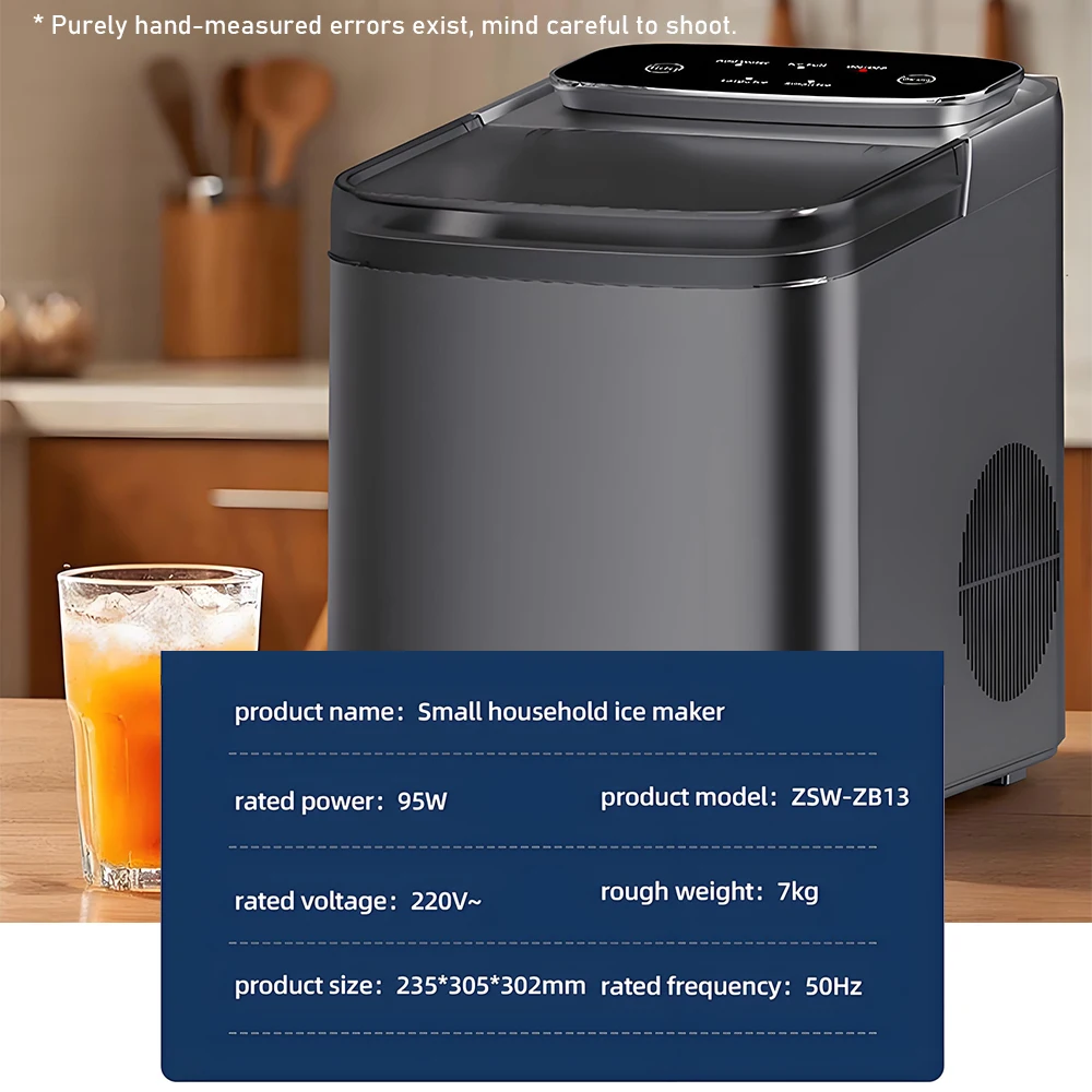 110V-220V Smart Ice Maker Small Mini Portable Intelligent Ice Maker Portable Automatic Ice Cube Making Machine for Home Car