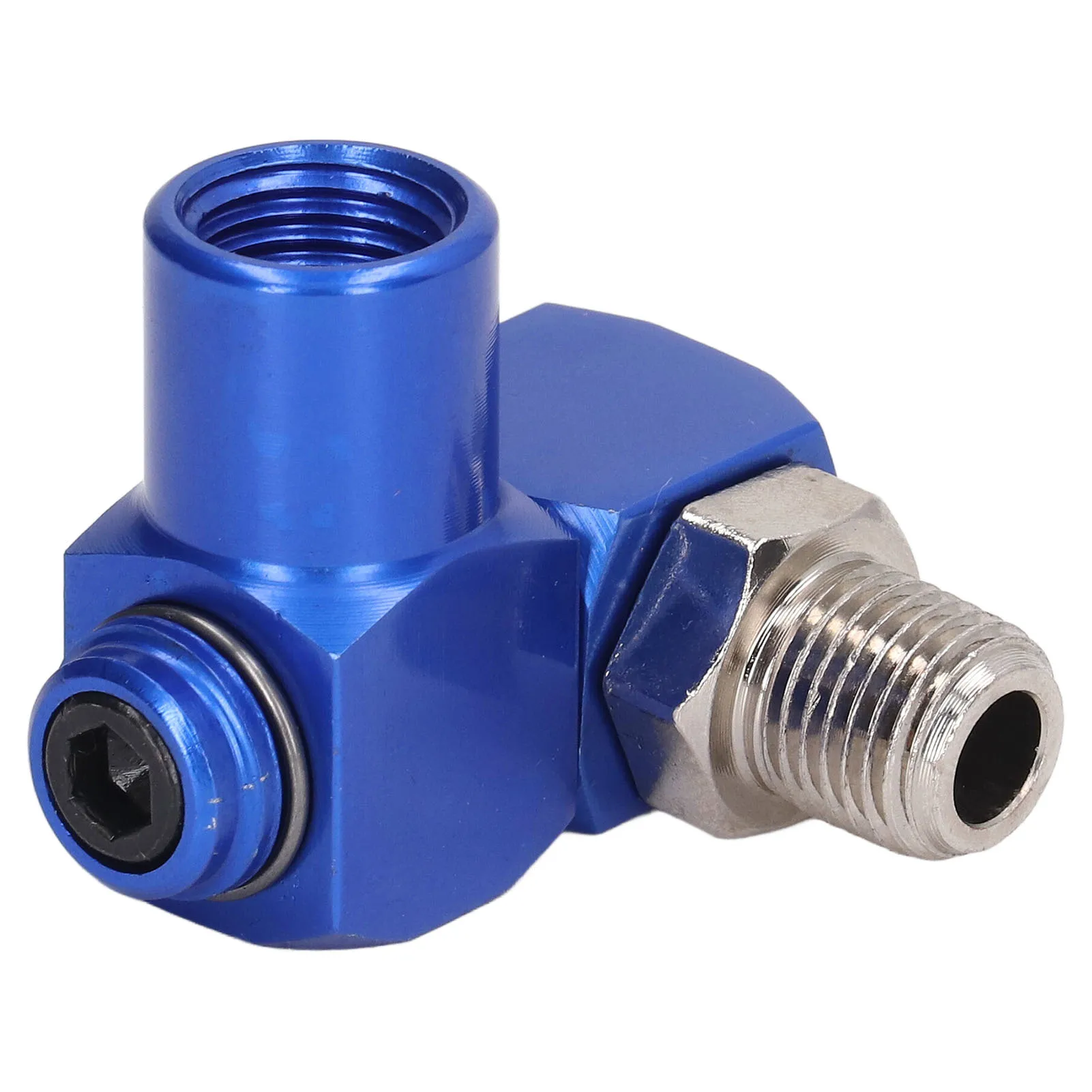 

4Pcs 1/4in NPT Swiveling Air Fitting Hose Connector 360° Rotating Pneumatic Tool Adapter for 150PSI High Pressure Use