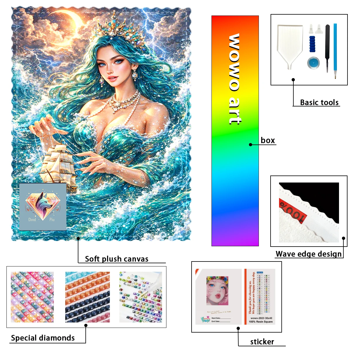 【piu-diamond-art】the-sea-god-and-the-girl-100-resin-fd-ab-xc-diamond-stamping-kit-perfect-masterpiece-worth-buying