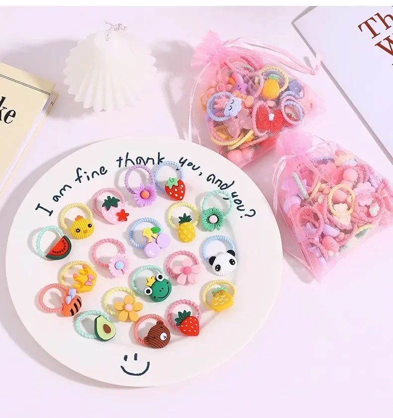 Kinder-Gummibänder schaden das Haar nicht. Mädchen-Stirnbänder, koreanische Baby-Accessoires, Ringe, Krawatten-Gummibänder, Stirnbänder für kleine Mädchen – Detail 8