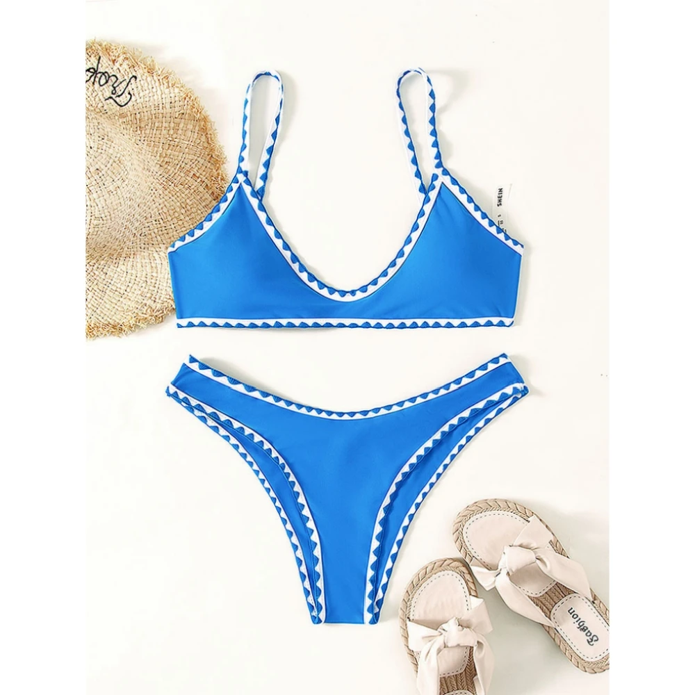 2025 جديد عبر الظهر البرازيلي عالية قطع الساق البيكينيات النساء ملابس السباحة الإناث قطعتين مجموعة البكيني الاستحمام ثوب السباحة السباحة