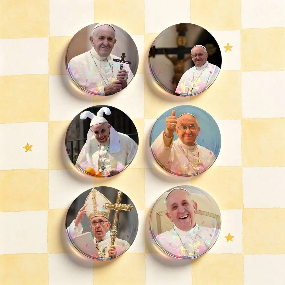 V-Vatican pope francis Badges 25 32 44 58 75 mm Round Customizable Wholesale Fan goods Self-made fan freebies