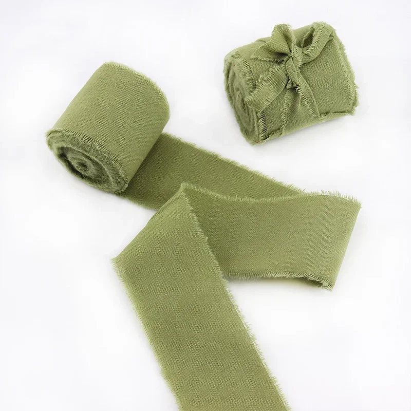 Solid Color Cotton Ribbon, 3.8cm x 5 Yards