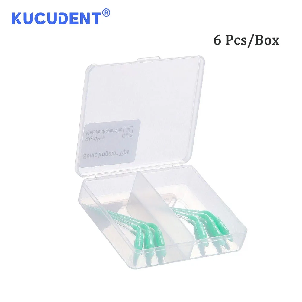 KUCUDENT 6 Pcs Dental Endo IrrigatIon Tip Sonic Powered Tips For KaVo NSK Air Scaler Plastic Orthodontic Root Canal Cleaning