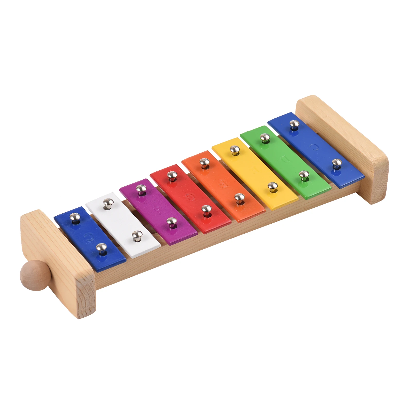 8 Keys Compact Size Xylophone Glockenspiel with Wooden Mallets Percussion Musical Instrument Toy Gift for Kids Children view 5