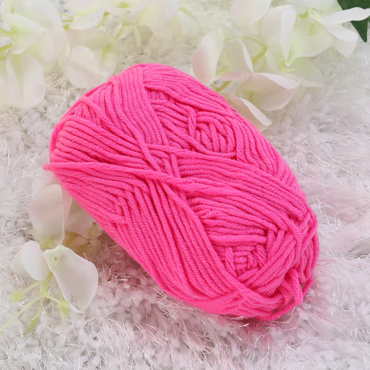 

50G Milk Cotton Yarn Super Soft Skin Care Cotton Yarn for Knitting Crochet Winter Accessories Scarf Hat Shawl Clothing Pink