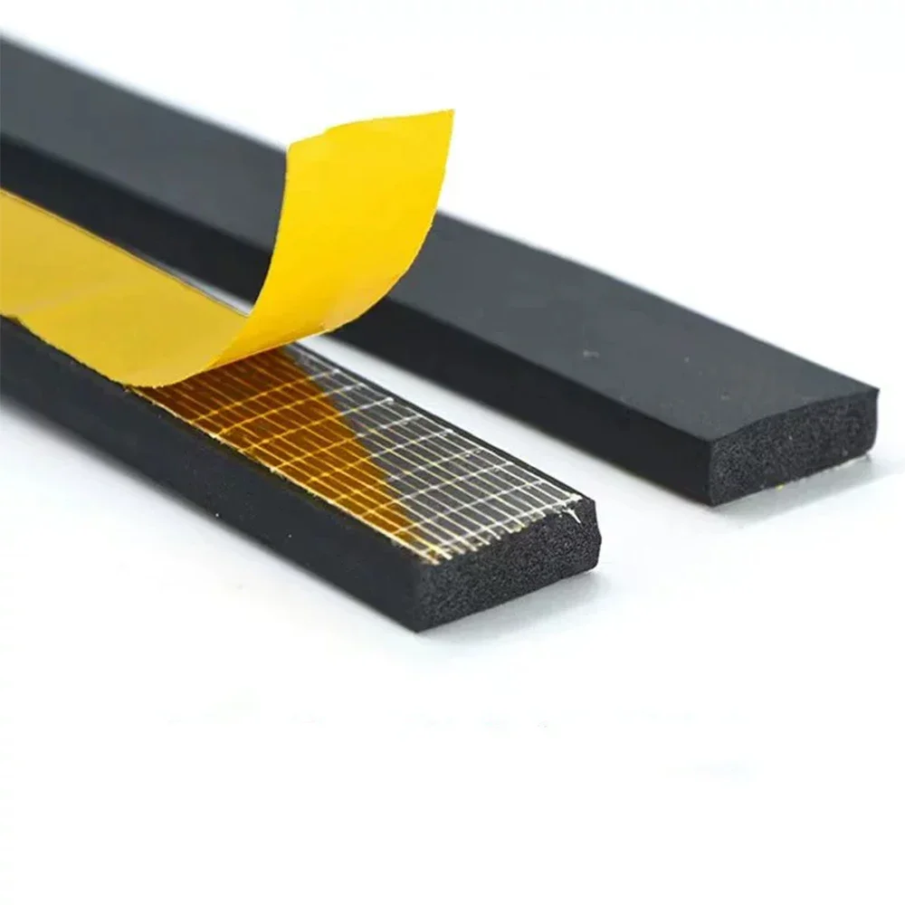 Dia 2-20 EPDM Foam Rubber Strip Electric Box Cabinet Door Anti-collision Shock Absorption Gasket Self-adhesive Sponge Seal Strip