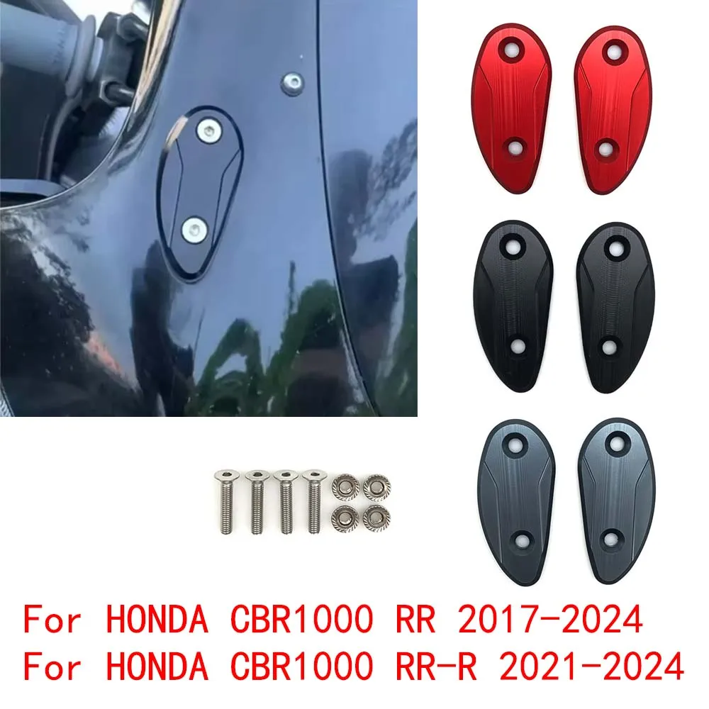 

CBR1000 RR/1000 RR-R 2024-2021 Rear View Mirror Hole Cover Mirror Chassis Code Cap Base Block Fit For Honda CBR1000 RR 2020-2017