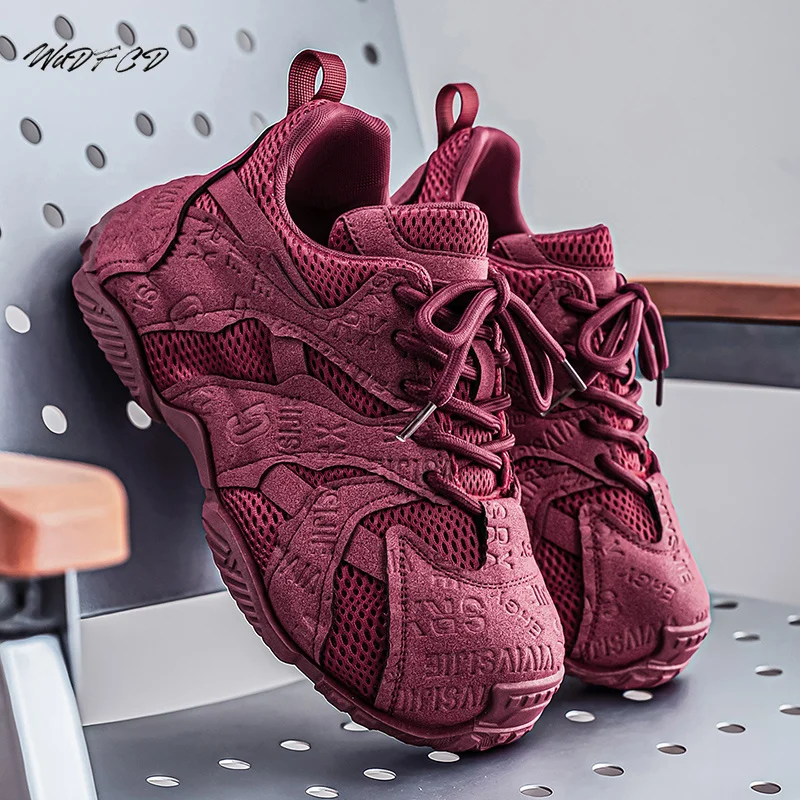 Chunky Sneakers Mens Original Designer Cover Bottom Sports Shoes Fashion Casual Leather Fabric Increased Internal Platform Shoes