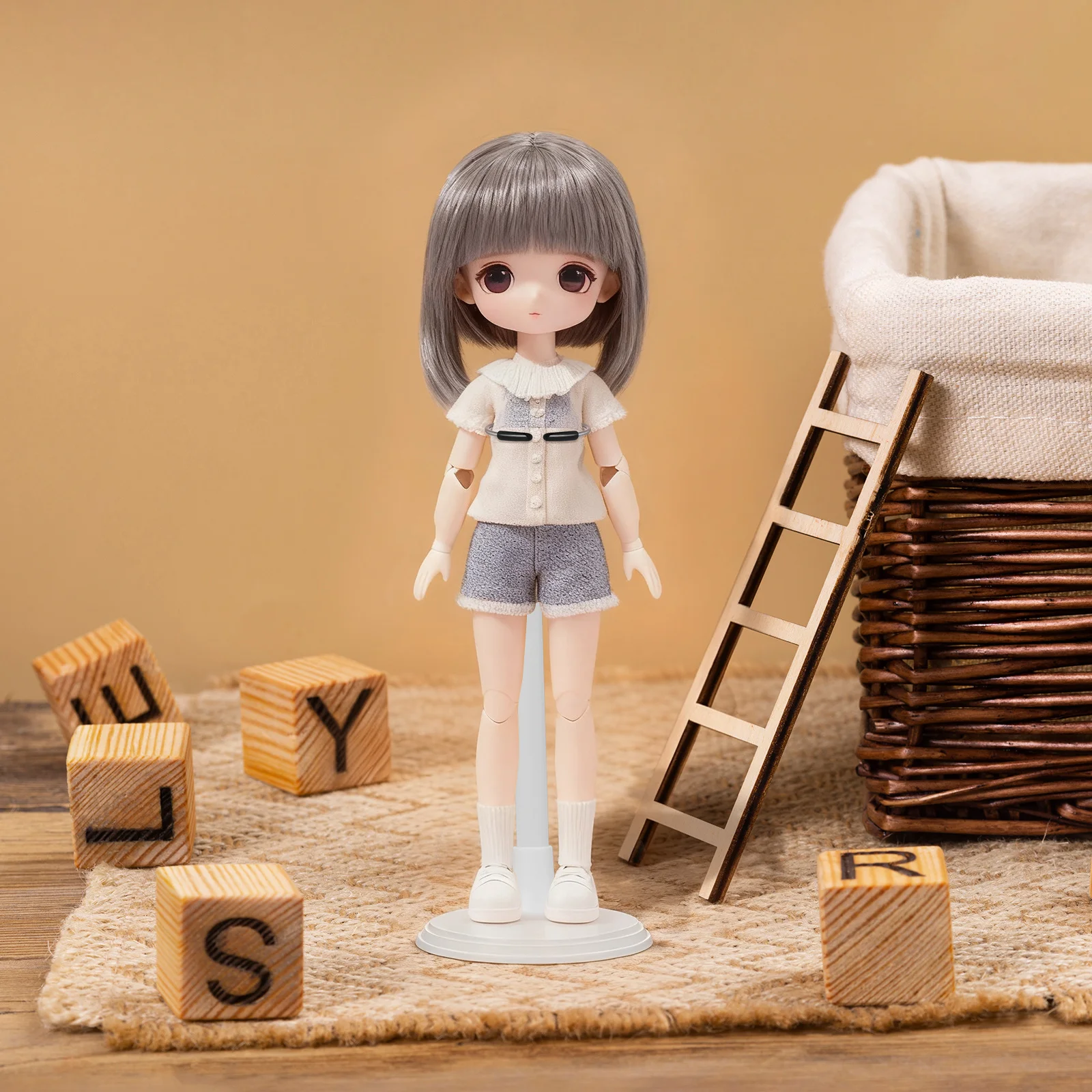 

4Pcs Creative Portable Bear Support Stand White Home Storage Rack Organizer Holder for Soft Animal Display Creative Stand