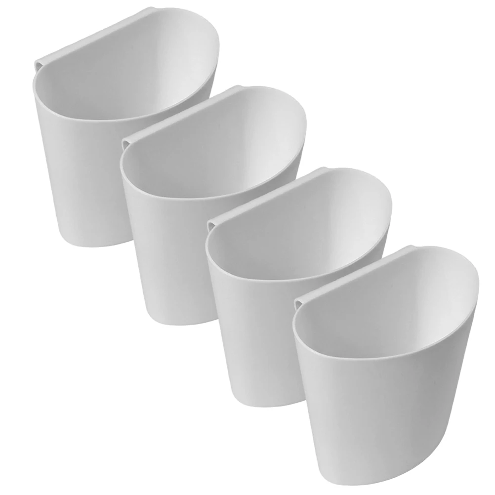 

4pcs Hanging Bucket Storage Container Organizer Rolling Cart Trolley Shelf Countertop Trash Can Brush Holder Household