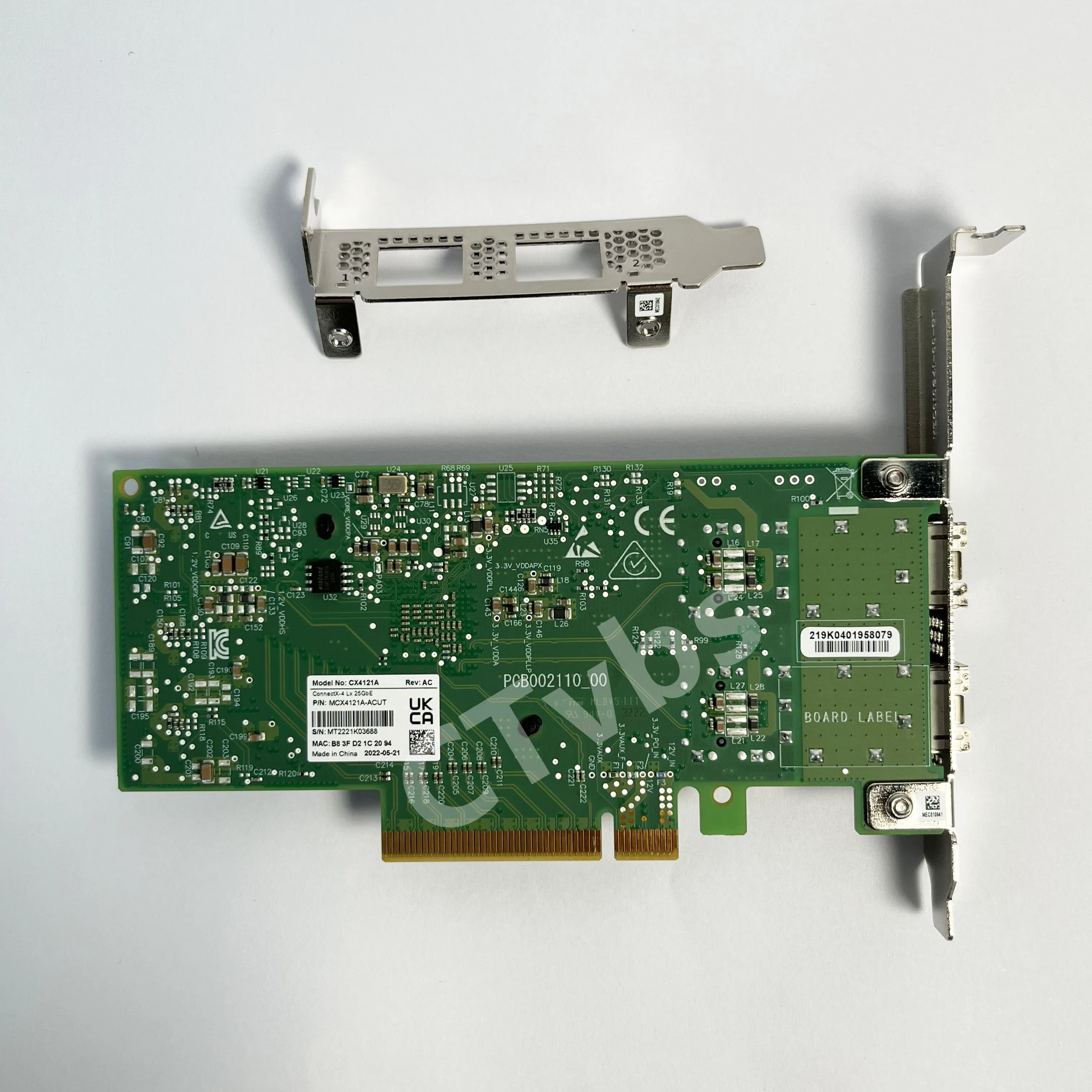 MCX4121A-ACUT CX4121A Mellanox ConnectX-4 Lx 25GbE การ์ดเชื่อมต่อเครือข่าย PCIe โรงงานใหม่ปิดผนึก UEFI เปิดใช้งาน