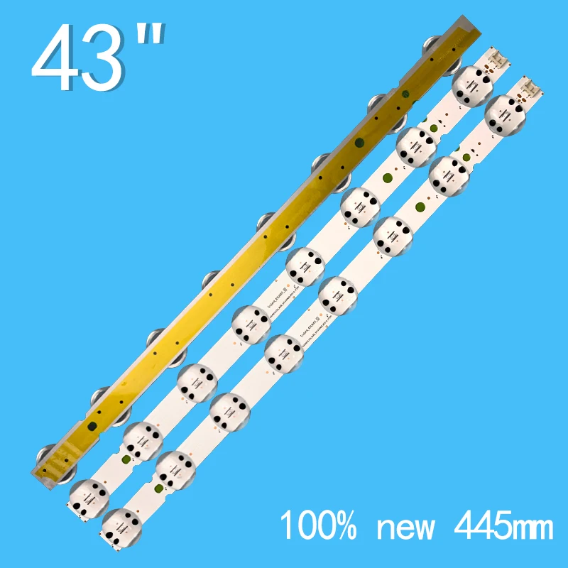 445 مللي متر 6 فولت 8-light 3 قطعة التلفزيون الخلفية Led ل LG 43 بوصة CSP SSC _ ترايدنت _ 43UK65 _ S SVL430A62 43UK6500 43UK6750 LGD43062 43UK6520 4