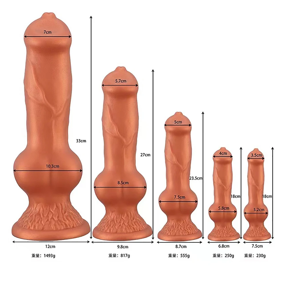 Dog Dildo Soft Penis Anal Plug Silicone Big Butt Plug Anus Expansion Prostate Massager Vagina Stimulator Adult Sextoy For Woman