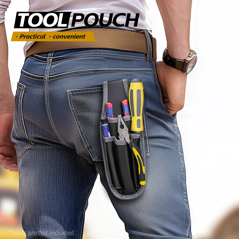 1pc Multi-Function Tool Bag, Pocket Tool Pouch Tool Belt Pouches, Oxford Cloth Electrician Bag, Multi-Pocket Anti-Fall Waist Bag Organizers Tool Bag