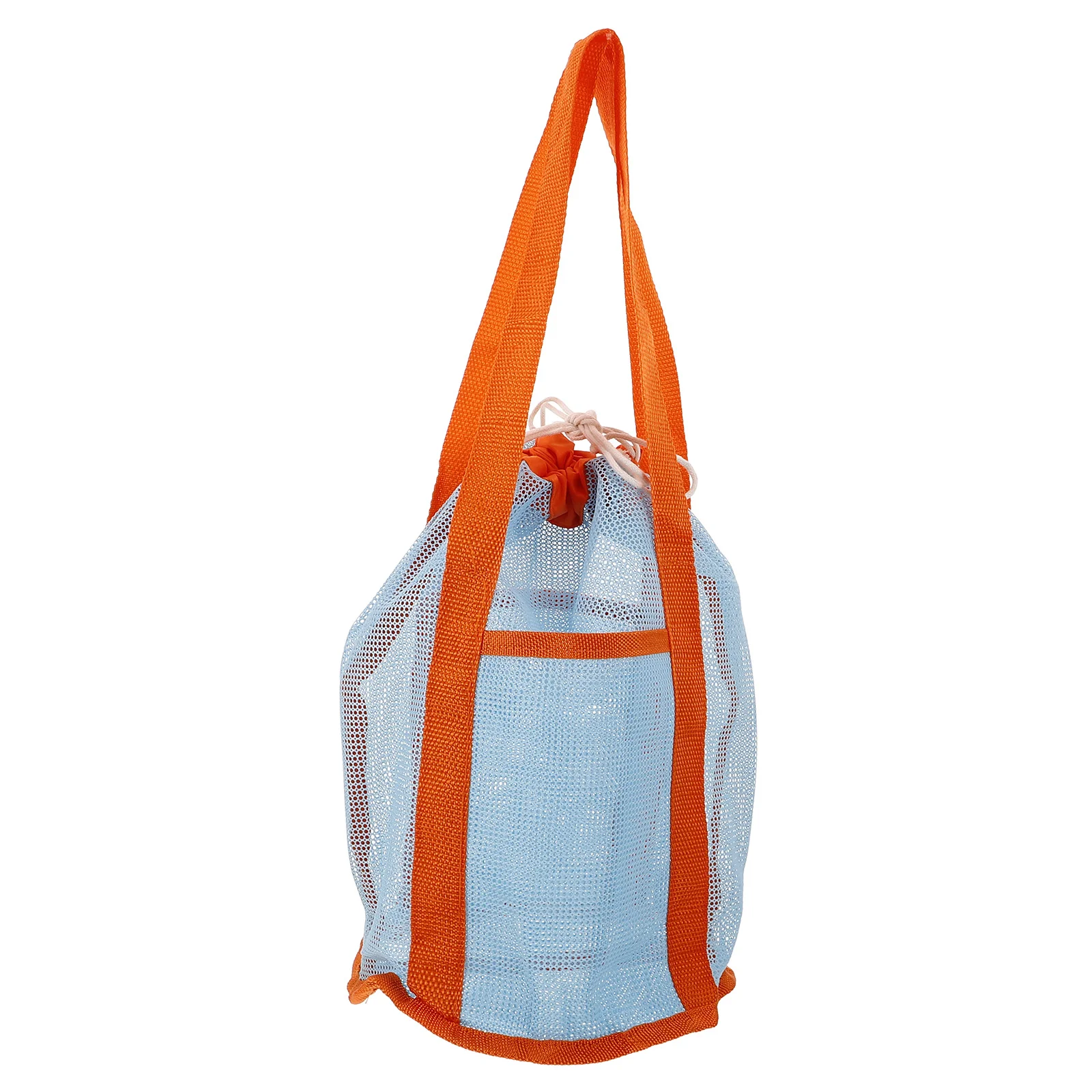 حقيبة تخزين الشاطئ، حقيبة برباط شبكية للأطفال، أدوات رملية، تحمل خفيفة الوزن ومحمولة للأطفال، تنظيم كرة الشاطئ