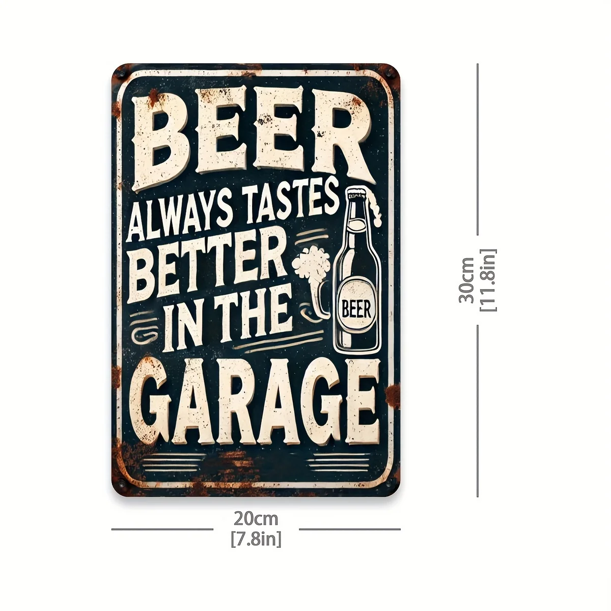 Vintage Beer Garage Aluminum Sign - 
