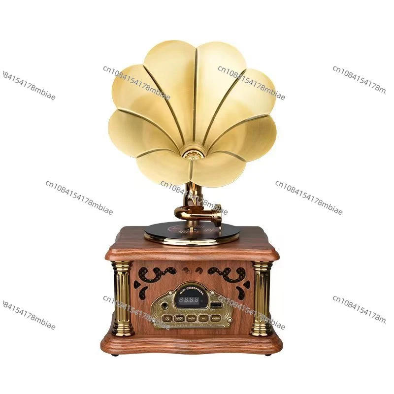 Retro Bluetooth Speaker, Mini Phonograph, Vinyl Record Player, Styling Home Ornament, High-power Audio Gift.