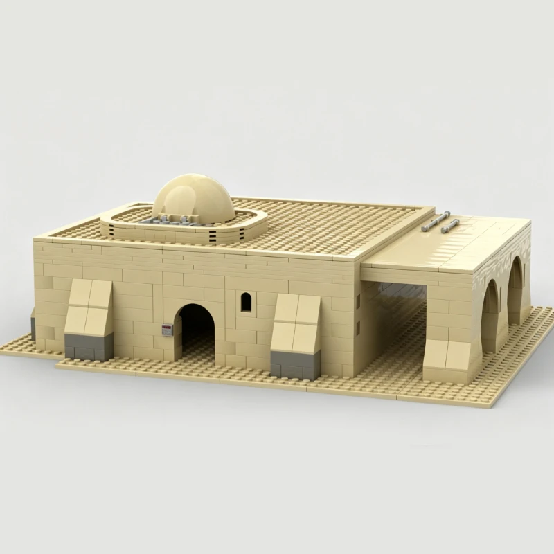 City Street View Model MOC Building Bricks Desert Architecture Modular Technology Children Holiday Gifts Assemble Toys Suit
