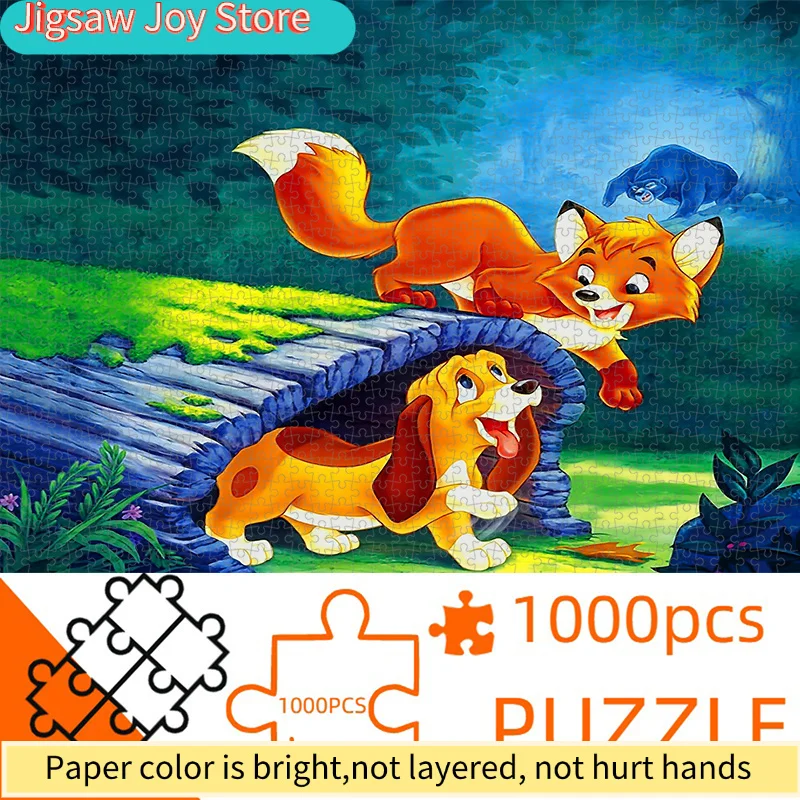 

Disney paper puzzle, DIY puzzle with "The Fox and the Hound" cartoon theme, adult puzzle, suitable for home leisure, interact