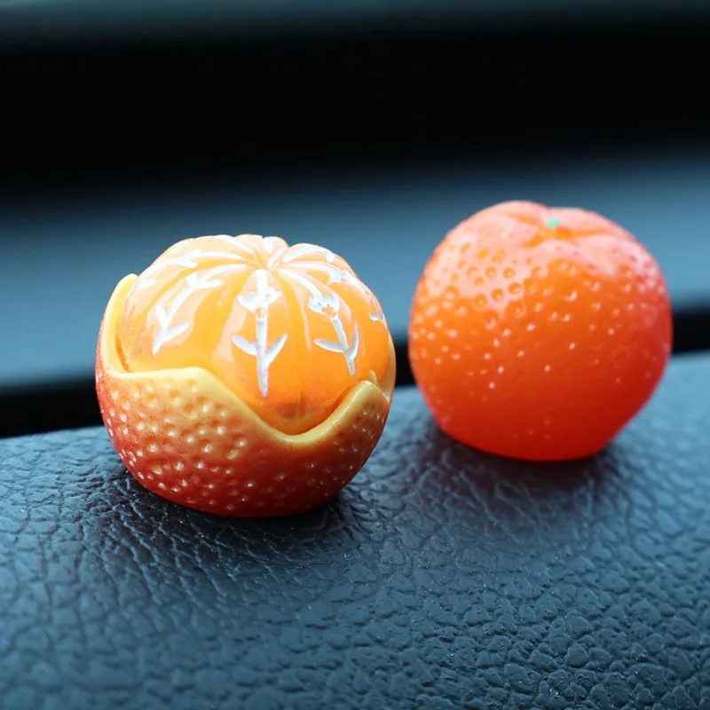 Car Fake Fruits Decoration Fresh Sugar Orange Auto Interior Cute Decor Dashboard Accessories for Girls Gifts Car Decorations