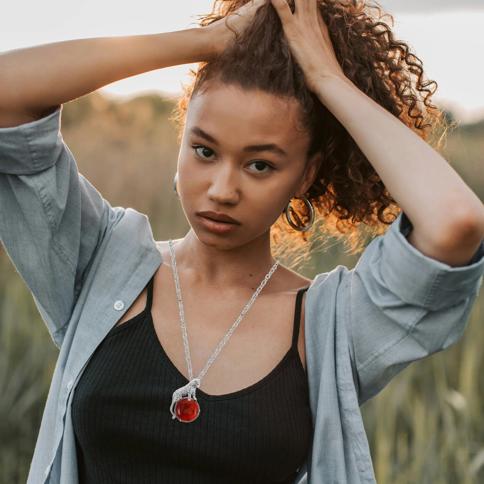 

Cheetah Pendant Necklace Rhinestone Tiger Head Brooch Lion Jewelry Stone Charm Pendants Alloy Leopard Charms Metal Animal Link