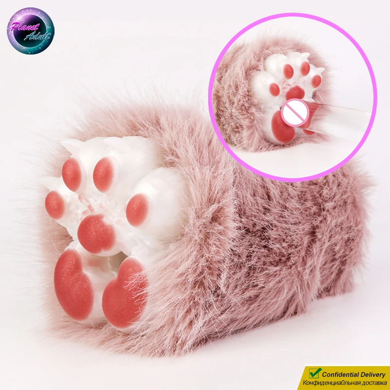 17*11*10 سنتيمتر جميل الأبيض القط باو فروي ذكر الاستمناء الفراء الاصطناعي المهبل جيب كس الكبار الجنس لعب للرجال القضيب مدلك