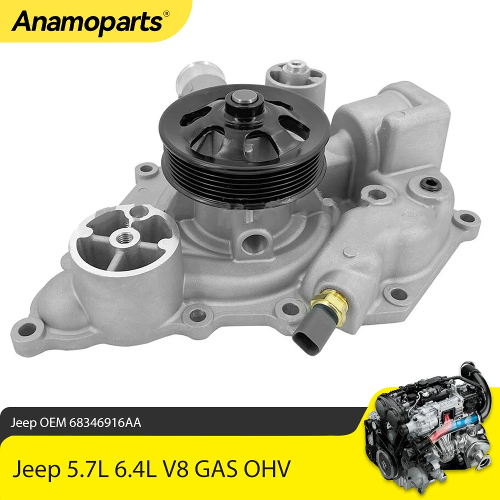 

Engine ParWater Pump Parts Fit 5.7 6.4 L For Jeep Dodge 5.7L 6.4L V8 GAS OHV 2010-2014 OEM 68346915AA 68346916AA