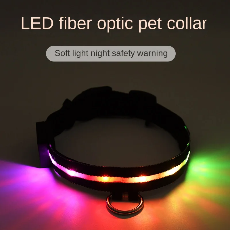 Pet Luminous Collar Magic Color Horse Running Light Color Changing Led Dog Collar Magnetic Charging Waterproof Luminous Collars