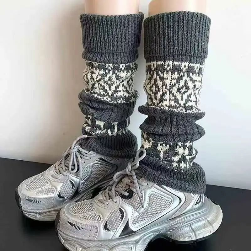 1 Pair New Women Autumn And Winter Legwarmers Kapron Flowers Kneepad Leg Warmer Female Girls Pile Heap Socks Sports Safety