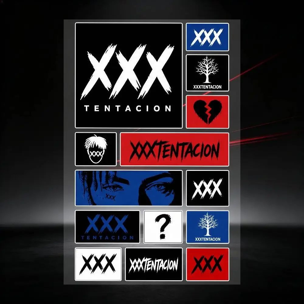 Poster X-X-X-TEN-TA-CI-ON Universal Multi-Purpose Reflective Waterproof Stickers Scratch Conceal For Auto Bike Helmet