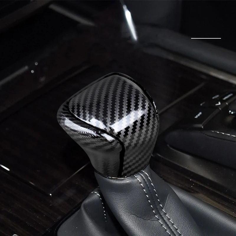 لكزس LX 570 2016 2017 2018 2019 2020 سيارة ألياف الكربون الملمس والعتاد التحول المقبض غطاء حالة اكسسوارات الديكور الداخلي #6