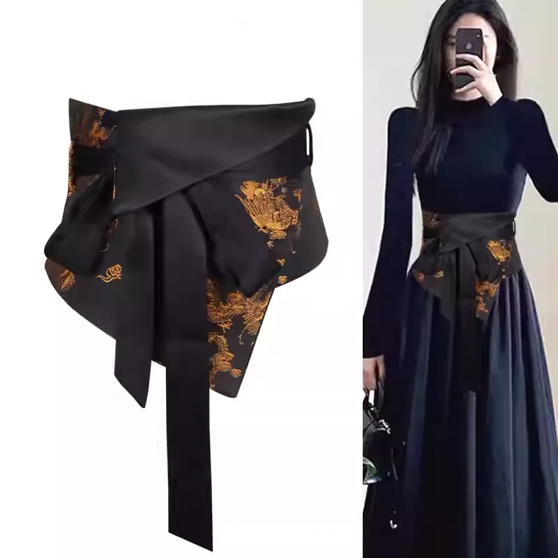 japanese-traditional-kimono-belt-women-wide-belt-yukata-embroide-chinese-decorative-waist-sash-ancient-chinese-costume-accessory