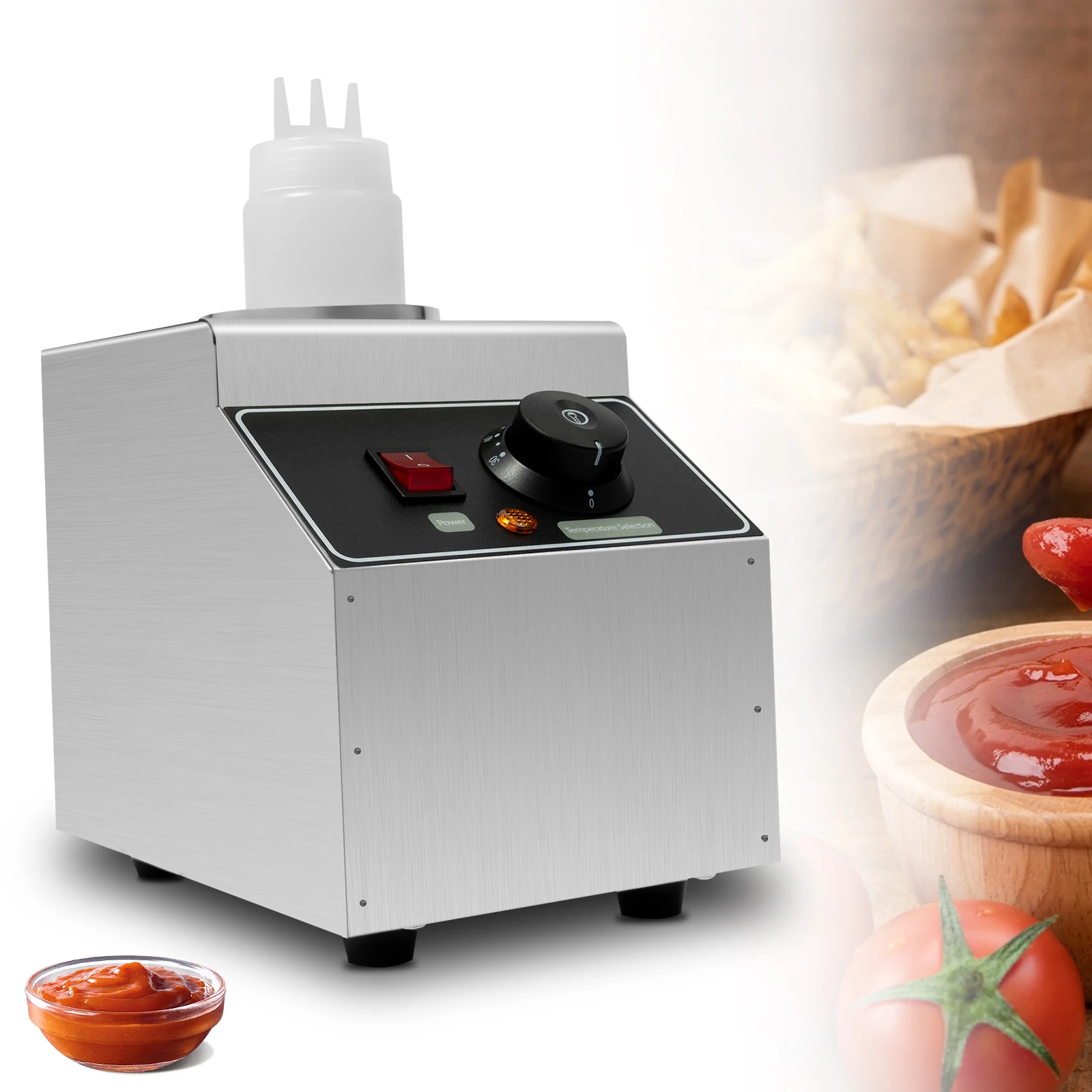 110V Commercial Electric Sauce Warmer Jam Heat Preservation Machine 1 Bottles 80W