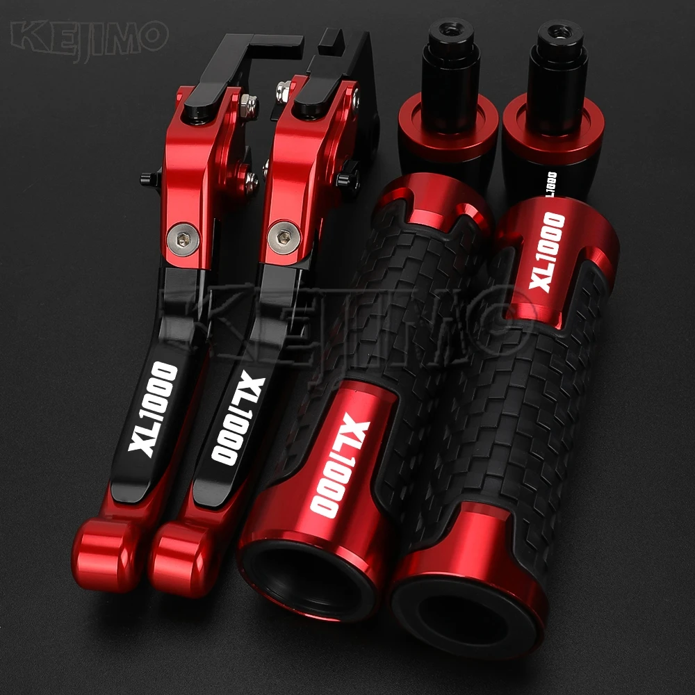 

Motorcycle Accessories Adjustable Folding Brake Clutch Lever Handlebar grips ends For Honda XL1000 XL 1000 1999 2000 2001-2013