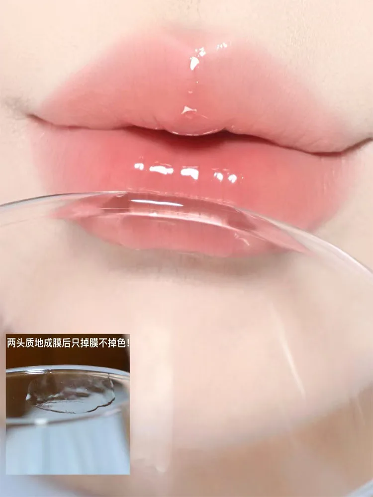 أحمر شفاه برأس مزدوج من LEEMEMBER، مرآة طين شفاه ناعمة غير لامعة، كوب مرطب غير لاصق يدوم طويلاً، مكياج شفاه أصلي