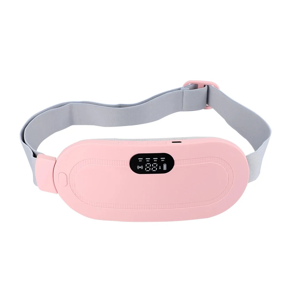Electric Menstrual Heating Pad Smart Warm Palace Belt Abdominal Belly Vibration Massager Period Pain Relief Waist Cramps Device view 6