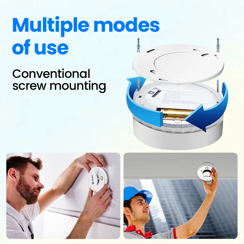DFA Mini 2in1 Smoke Detectors and Heat Detector LED Indicator Fire Alarms with Advanced Photoelectric Smoke Alarm with EN 50291