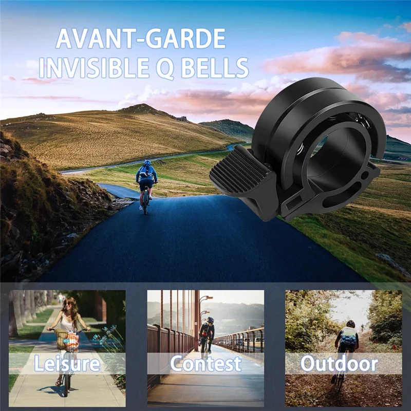

Concealed Safety Alarm Alloy Mountain Bike Horn Universal Cycling Accessories For Adults-AT20