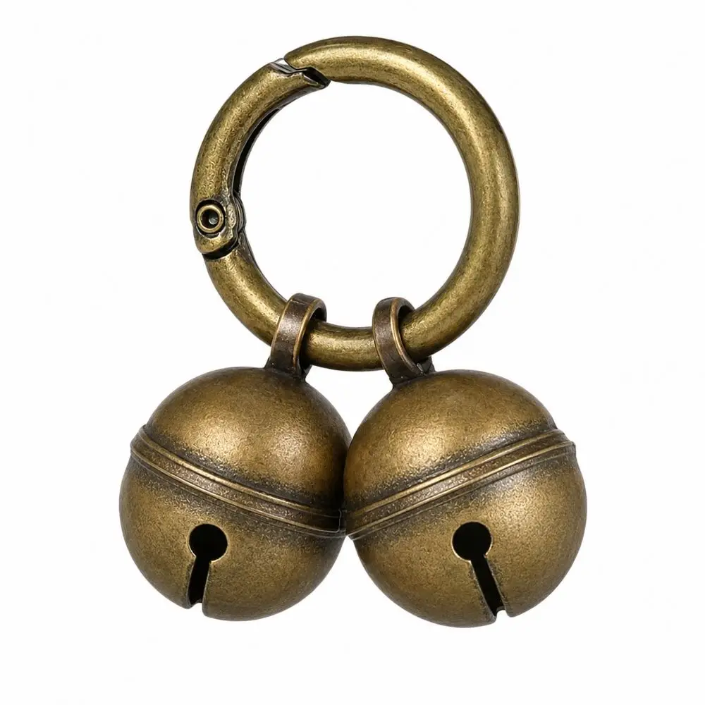 Decorative Brass Pet Collar Bells Anti Theft Extra Loud Dog Charm Bells Jingle Bells Key Rings Pet Pendant Bells Pets Training - view 2