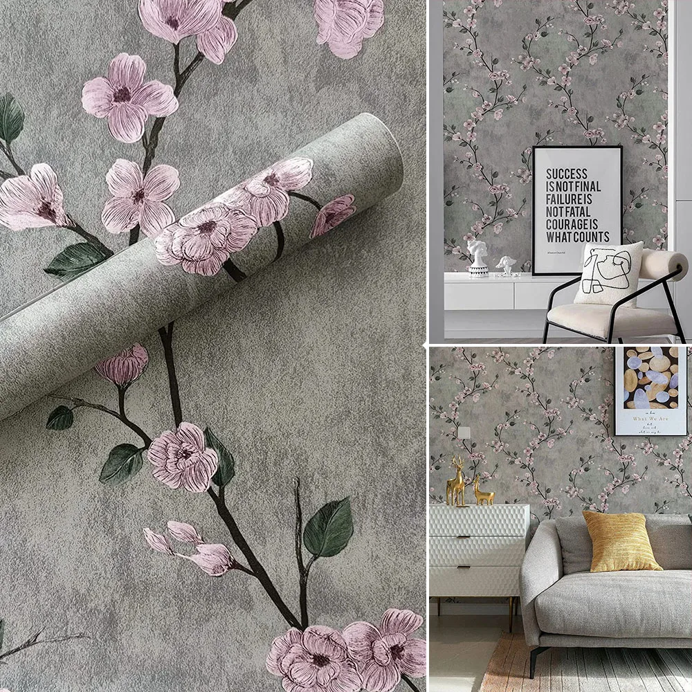 

Обои с цветочным рисунком шириной 45 см, водонепроницаемая съемная контактная бумага для подкладки ящика, декор полки шкафа, самоклеящаяся