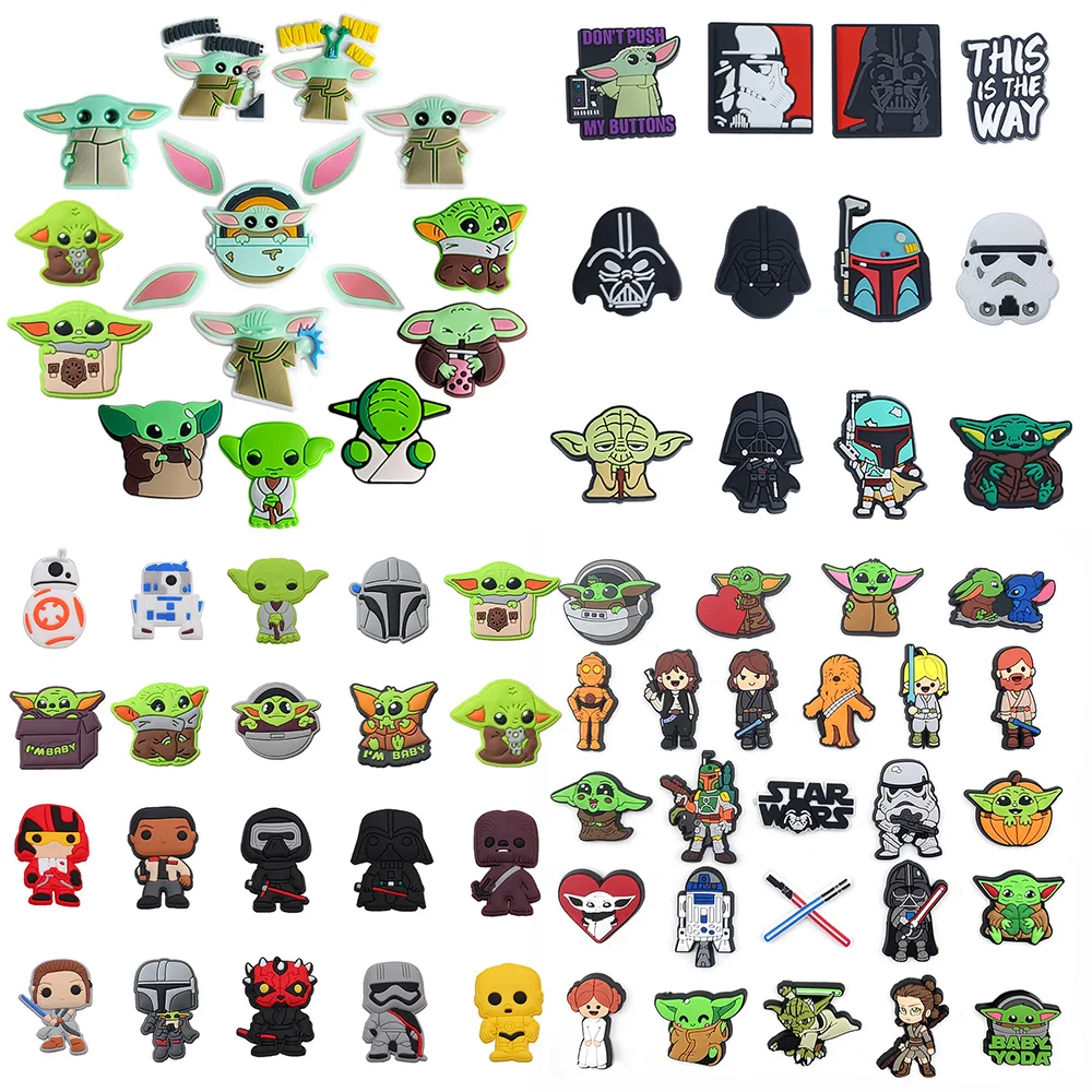 Hot Toys Cartoon Wars PVC Shoes Charms Cartoon Sandals Accessories for Clogs Decorate Buckle Boys Kids X-mas Gifts