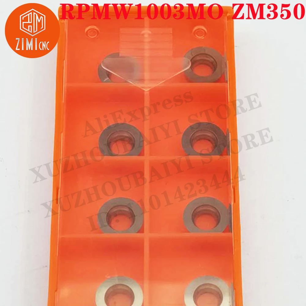 RPMW1003MO ZM350 RPMW1003MO إدراجات كربيد إدراج الطحن أداة CNC أدوات مخرطة معدنية إدراج قطع الطحن المستديرة أداة قطع