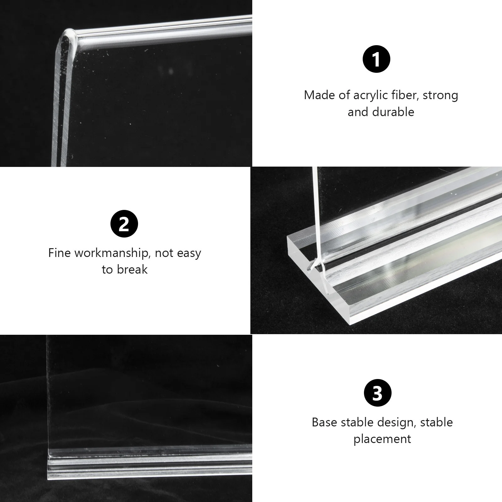 

Clear A4 Menu Stand Acrylic Sign Holder Double Sided Desktop Label Stand Restaurant Menu Display Rack Transparent Design