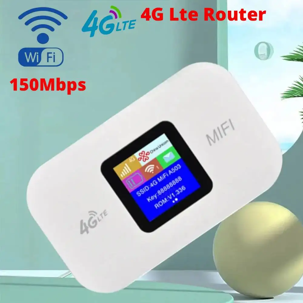 3G 4G LTE Mobile WiFi Router 150Mbps Portable WiFi Hotspot with SIM Card Slot Wireless Internet Router for Home Office Travel