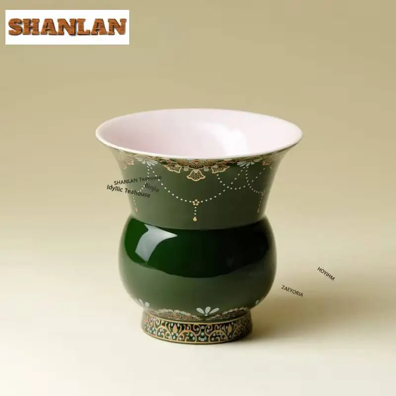 Bamboo Leaf Green Jianshui Tea Wash Writing-brush Washer Tea Residue Barrel Tea Dust Cylinder Barrel Household Chaxi Ornaments
